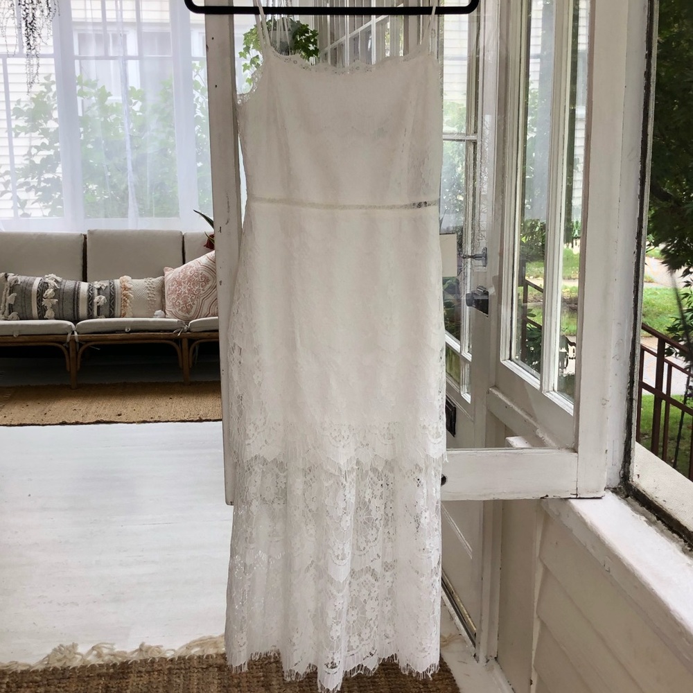 Lulus White Lace Midi Dress - Picture 4 of 8